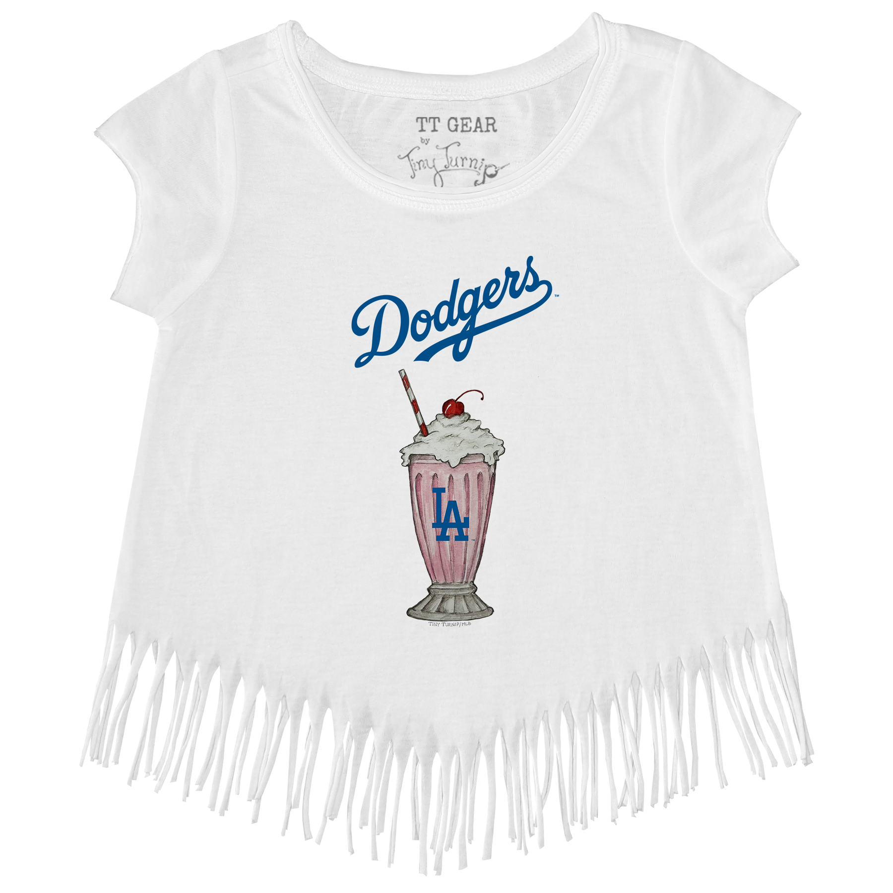 Los Angeles Dodgers Milkshake Fringe Tee