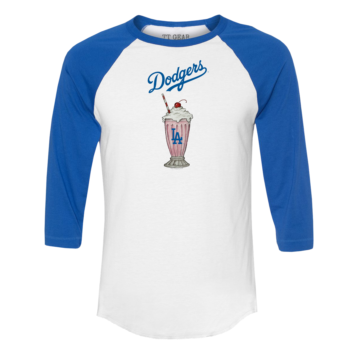 Los Angeles Dodgers Milkshake 3/4 Royal Blue Sleeve Raglan