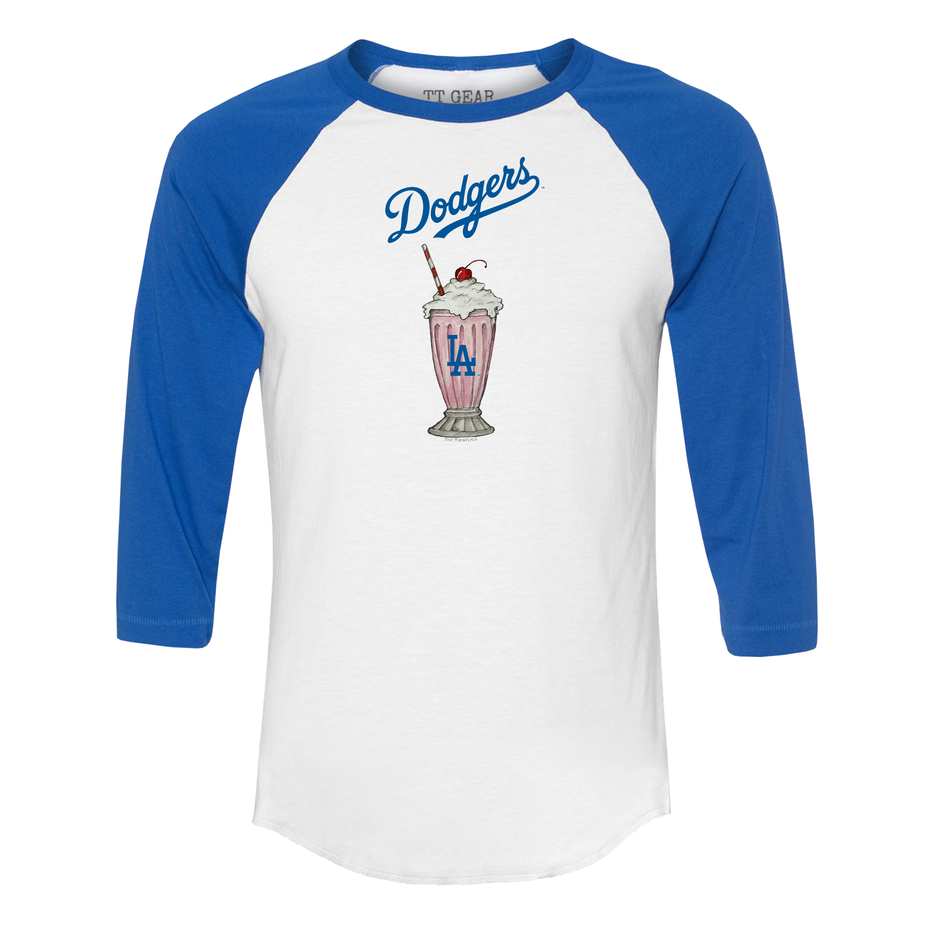 Los Angeles Dodgers Milkshake 3/4 Royal Blue Sleeve Raglan