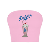 Los Angeles Dodgers Milkshake Crop Tube Top