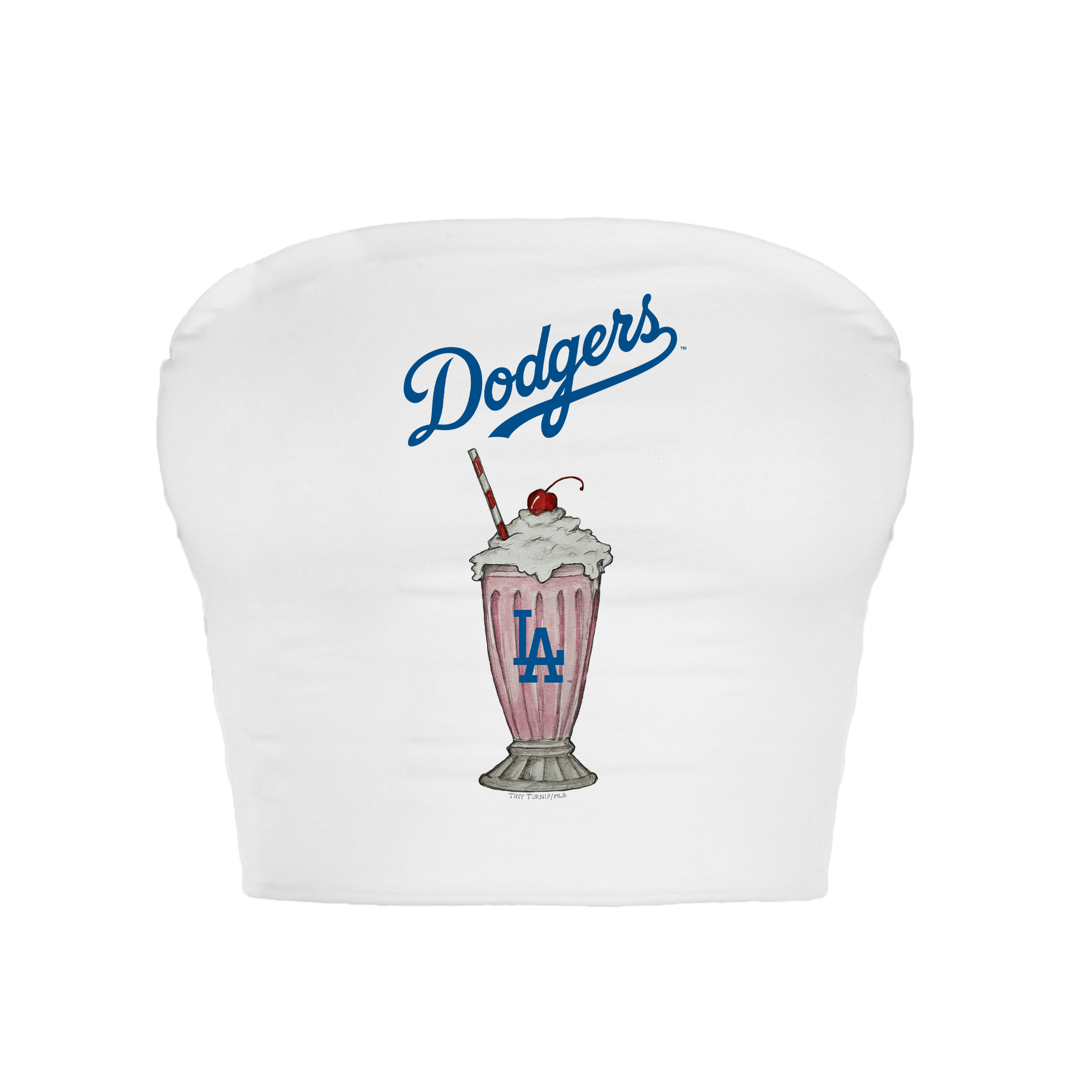 Los Angeles Dodgers Milkshake Crop Tube Top