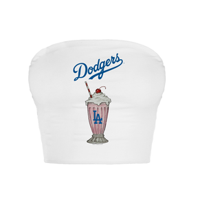 Los Angeles Dodgers Milkshake Crop Tube Top