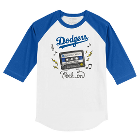 Los Angeles Dodgers Mixtape 3/4 Royal Blue Sleeve Raglan