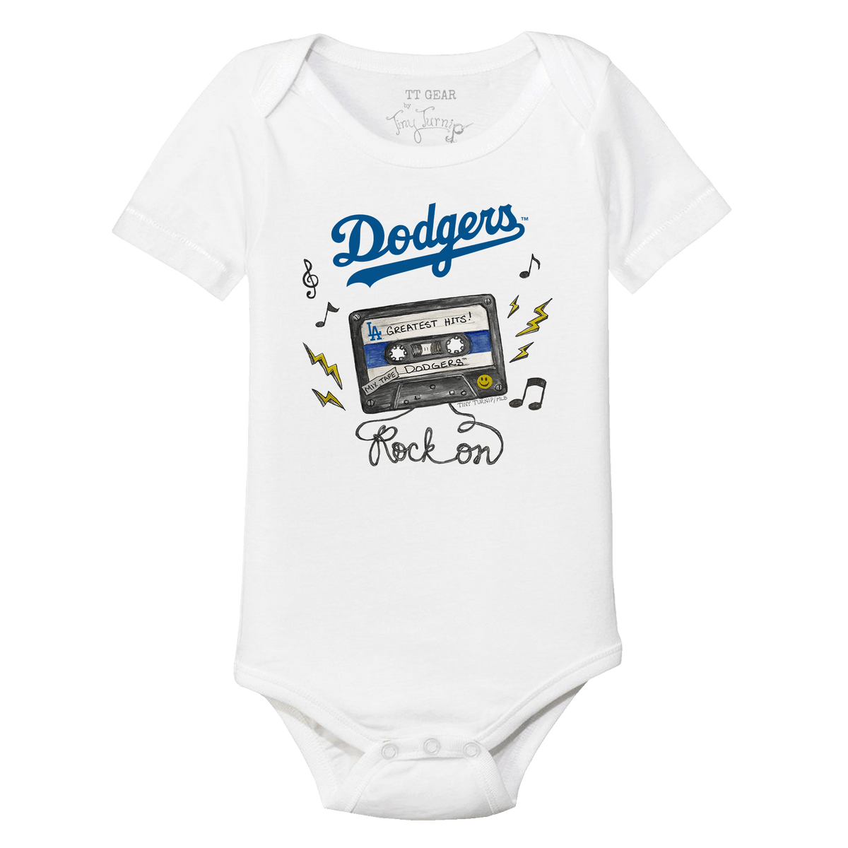 Los Angeles Dodgers Mixtape Short Sleeve Snapper - Tiny Turnip