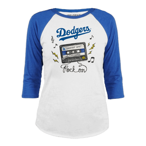 Los Angeles Dodgers Mixtape 3/4 Royal Blue Sleeve Raglan