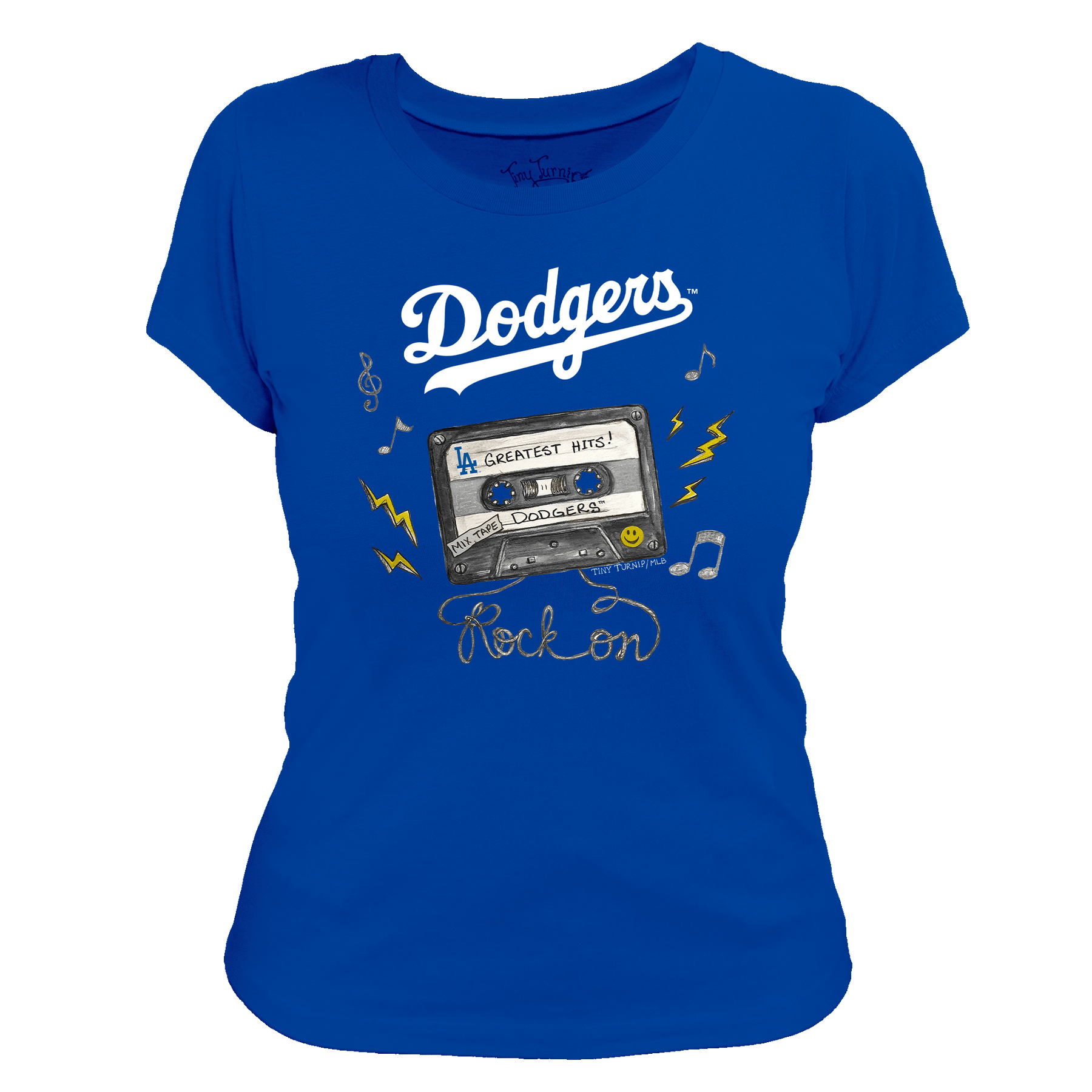 Los Angeles Dodgers Mixtape Women's Tee Shirt