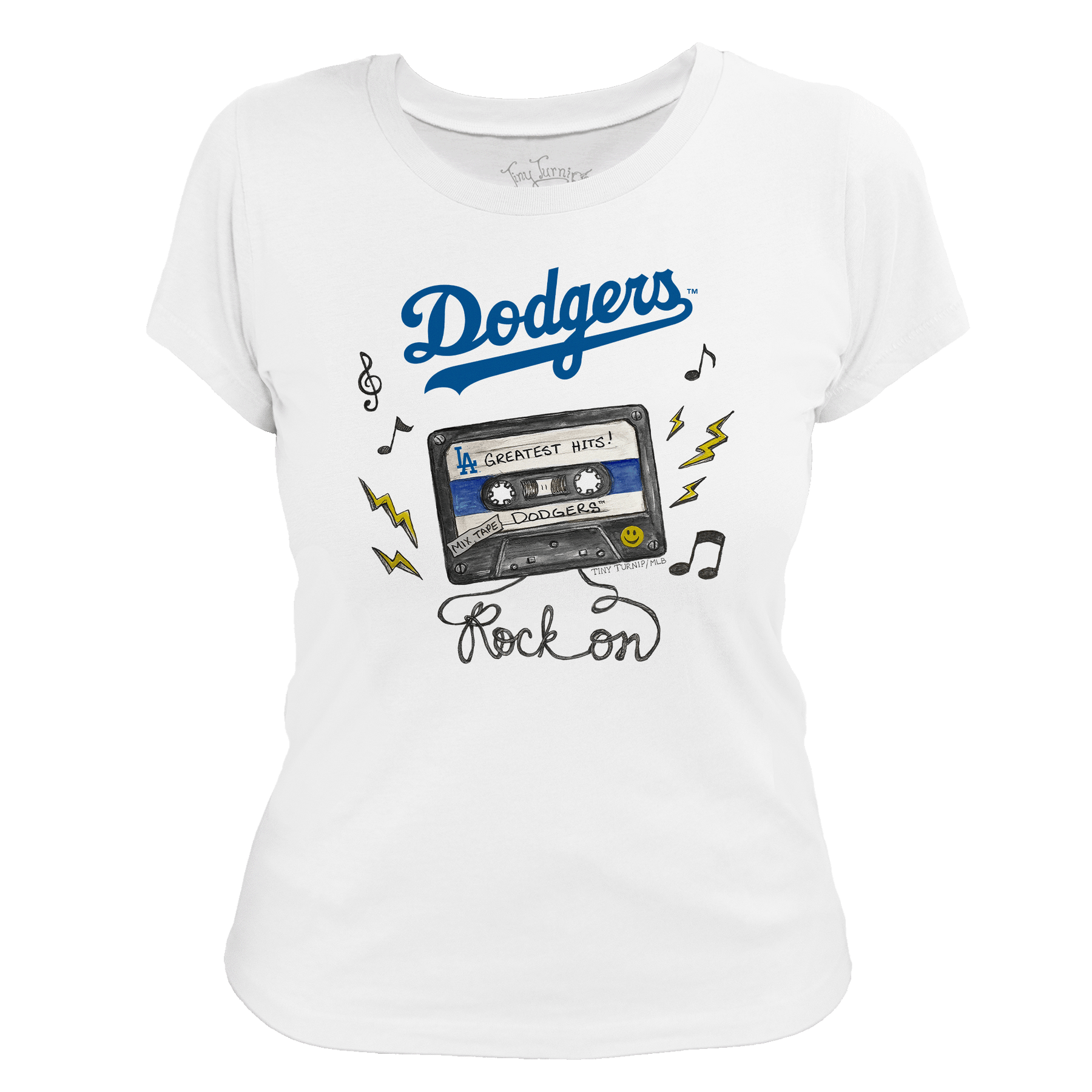 Los Angeles Dodgers Mixtape Women's Tee Shirt
