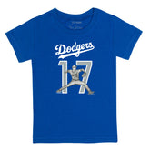 Los Angeles Dodgers Ohtani Pitching Portrait Ohtani 17 Tee Shirt