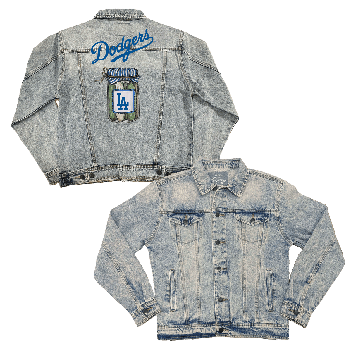 Los Angeles Dodgers Pickle Jar Boyfriend Denim Jacket