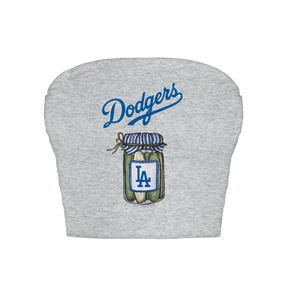 Los Angeles Dodgers Pickle Jar Crop Tube Top