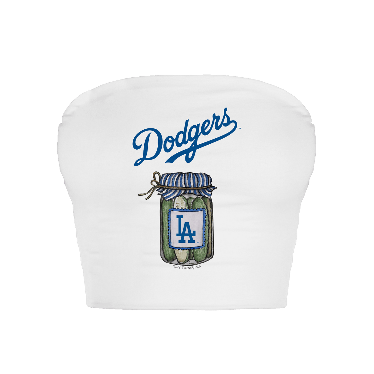 Los Angeles Dodgers Pickle Jar Crop Tube Top