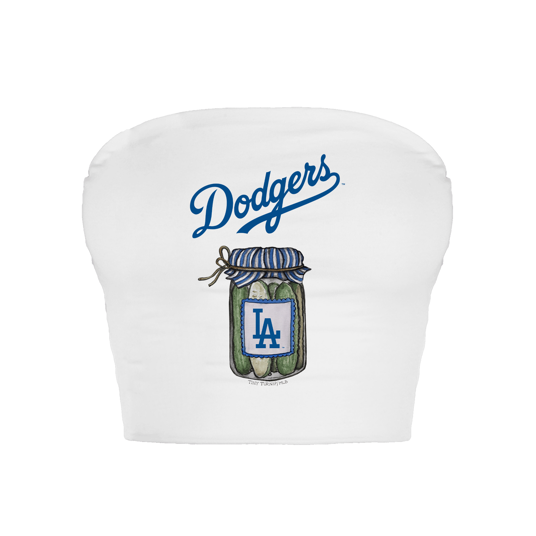 Los Angeles Dodgers Pickle Jar Crop Tube Top