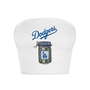Los Angeles Dodgers Pickle Jar Crop Tube Top