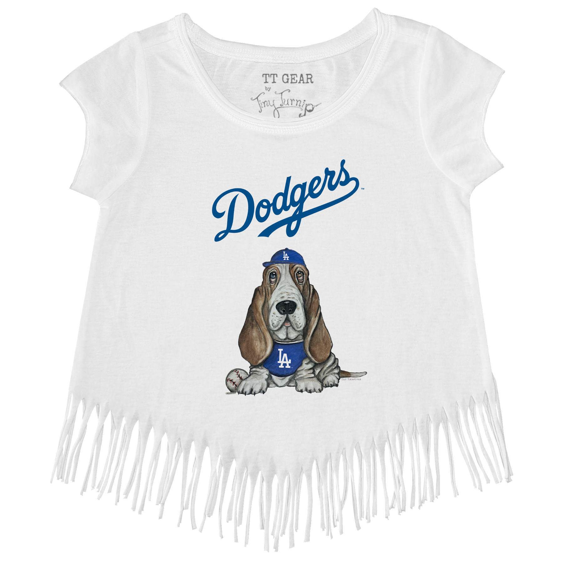 Los Angeles Dodgers Puddy Fringe Tee - Tiny Turnip