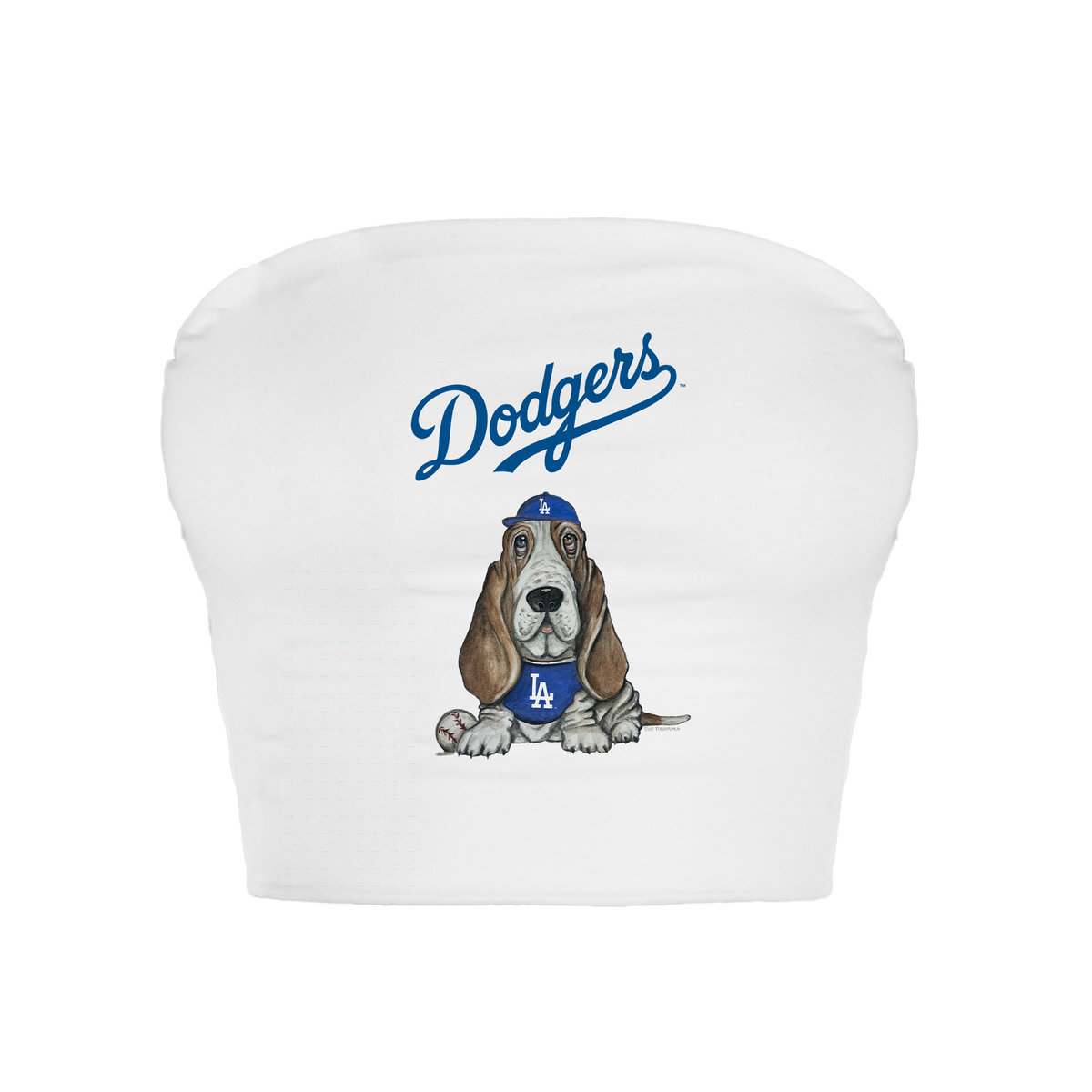 Los Angeles Dodgers Puddy Crop Tube Top - Tiny Turnip