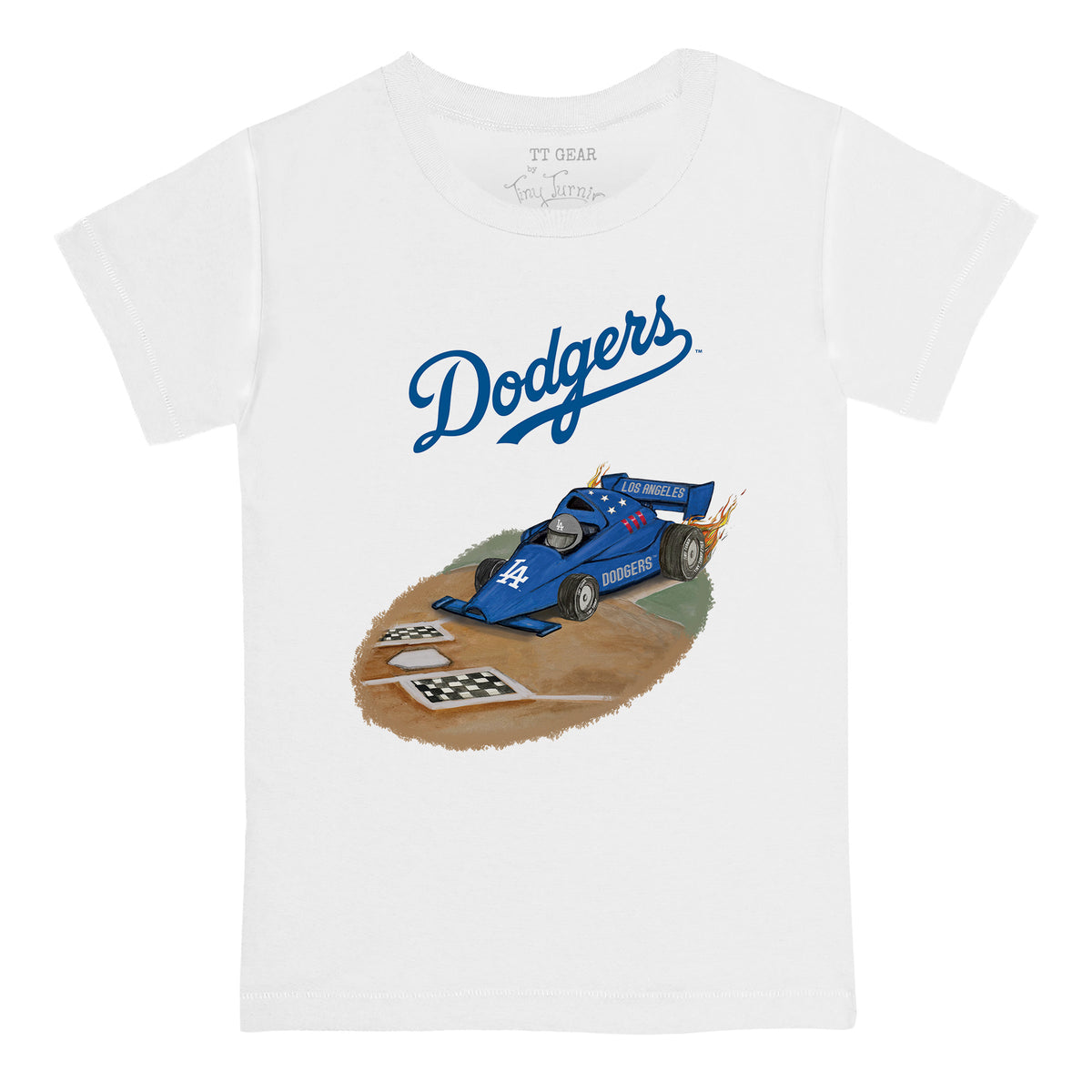 Los Angeles Dodgers Race Car Tee Shirt