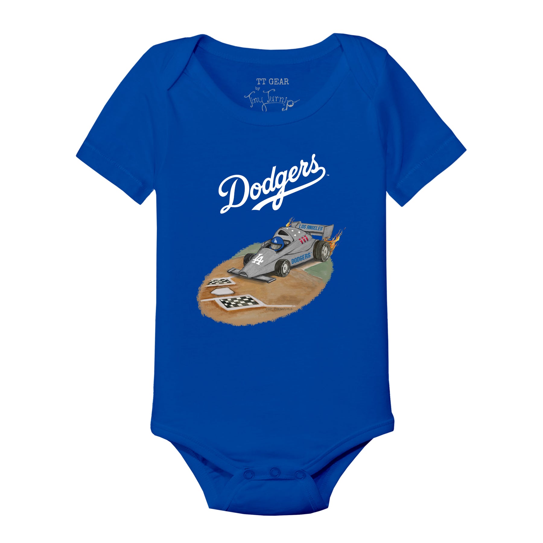 Los Angeles Dodgers Race Car Short Sleeve Snapper