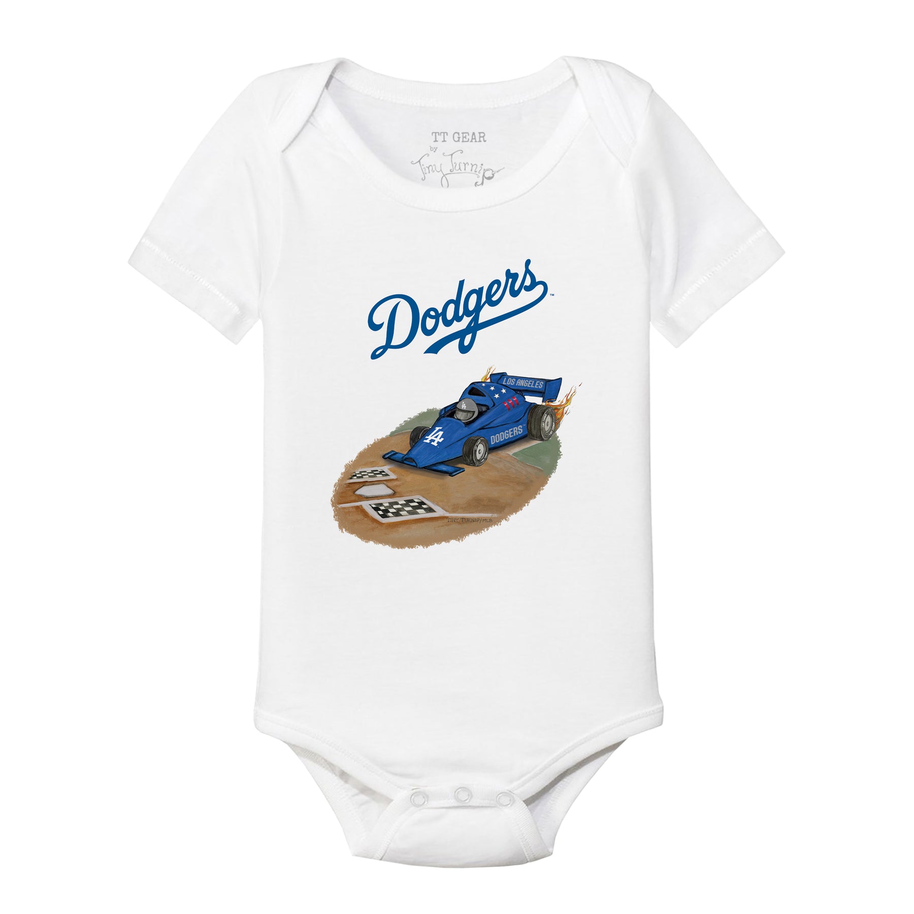 Los Angeles Dodgers Race Car Short Sleeve Snapper