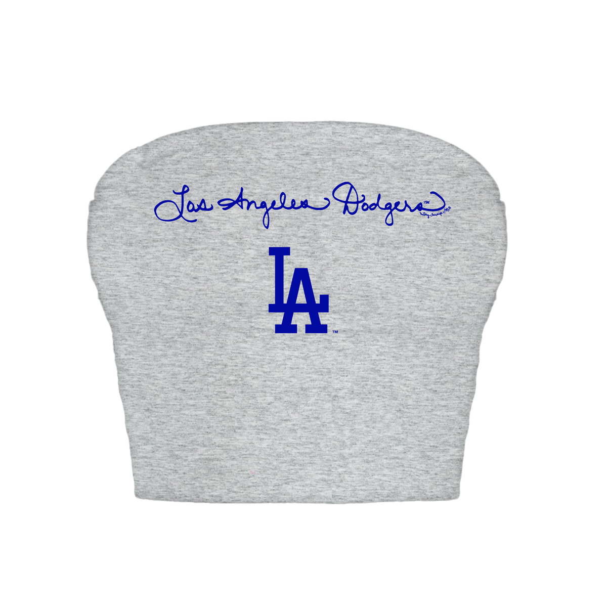 Los Angeles Dodgers Logo Script Crop Tube Top