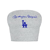 Los Angeles Dodgers Logo Script Crop Tube Top