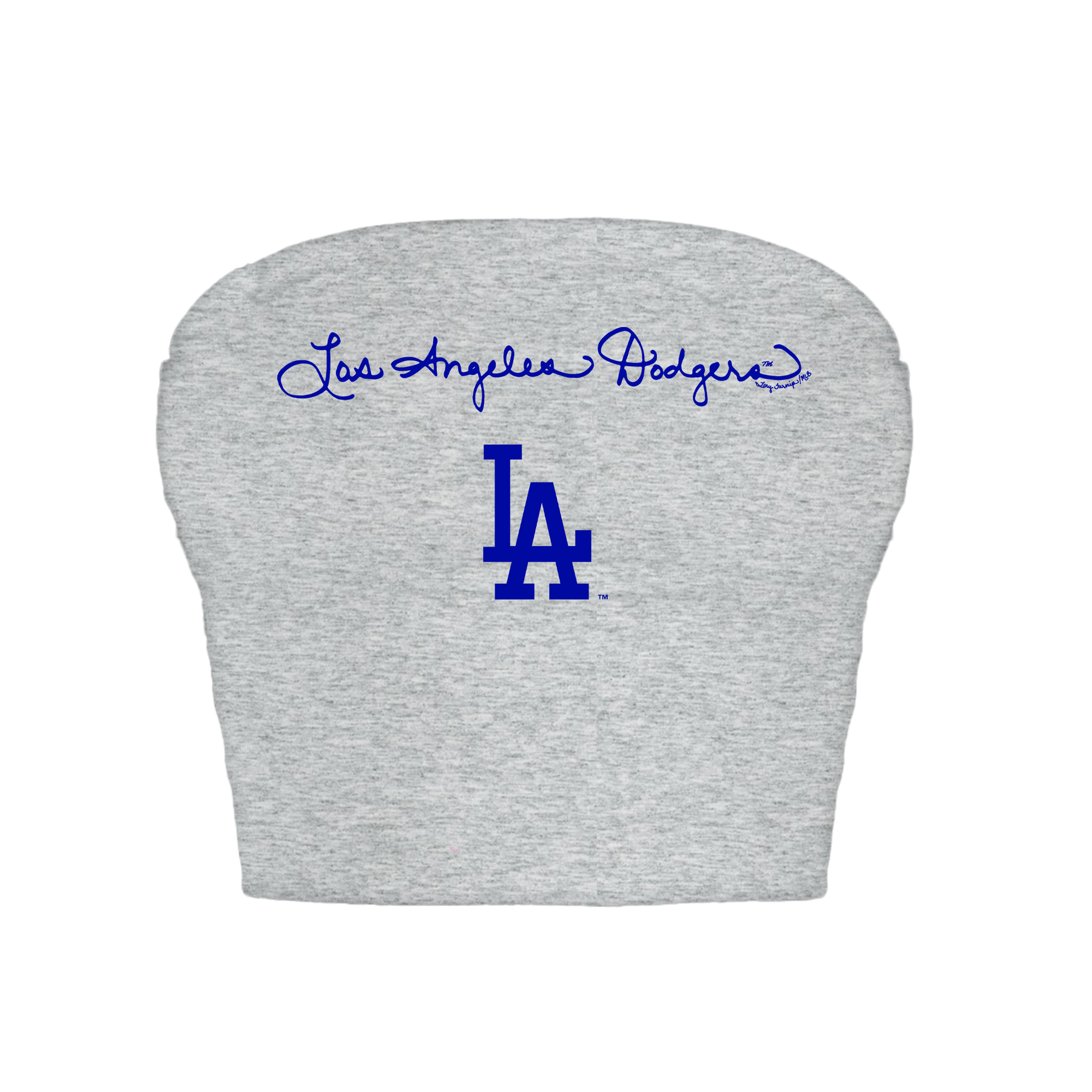 Los Angeles Dodgers Logo Script Crop Tube Top