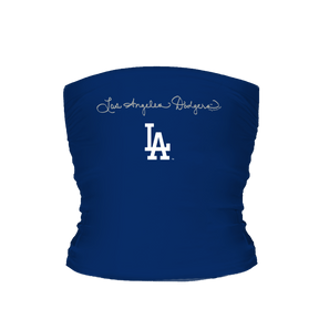 Los Angeles Dodgers Logo Script Tube Top - Tiny Turnip