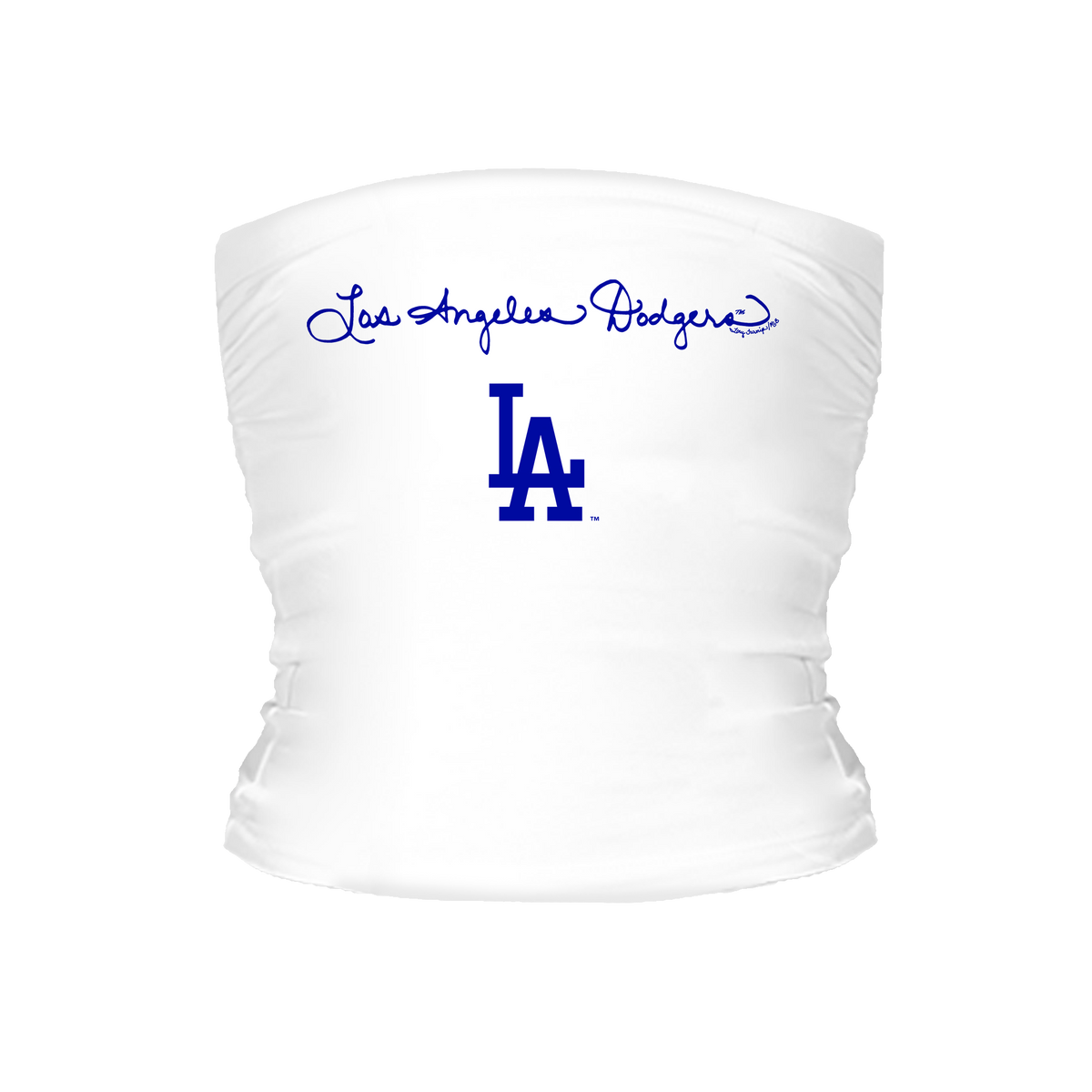 Los Angeles Dodgers Logo Script Tube Top - Tiny Turnip