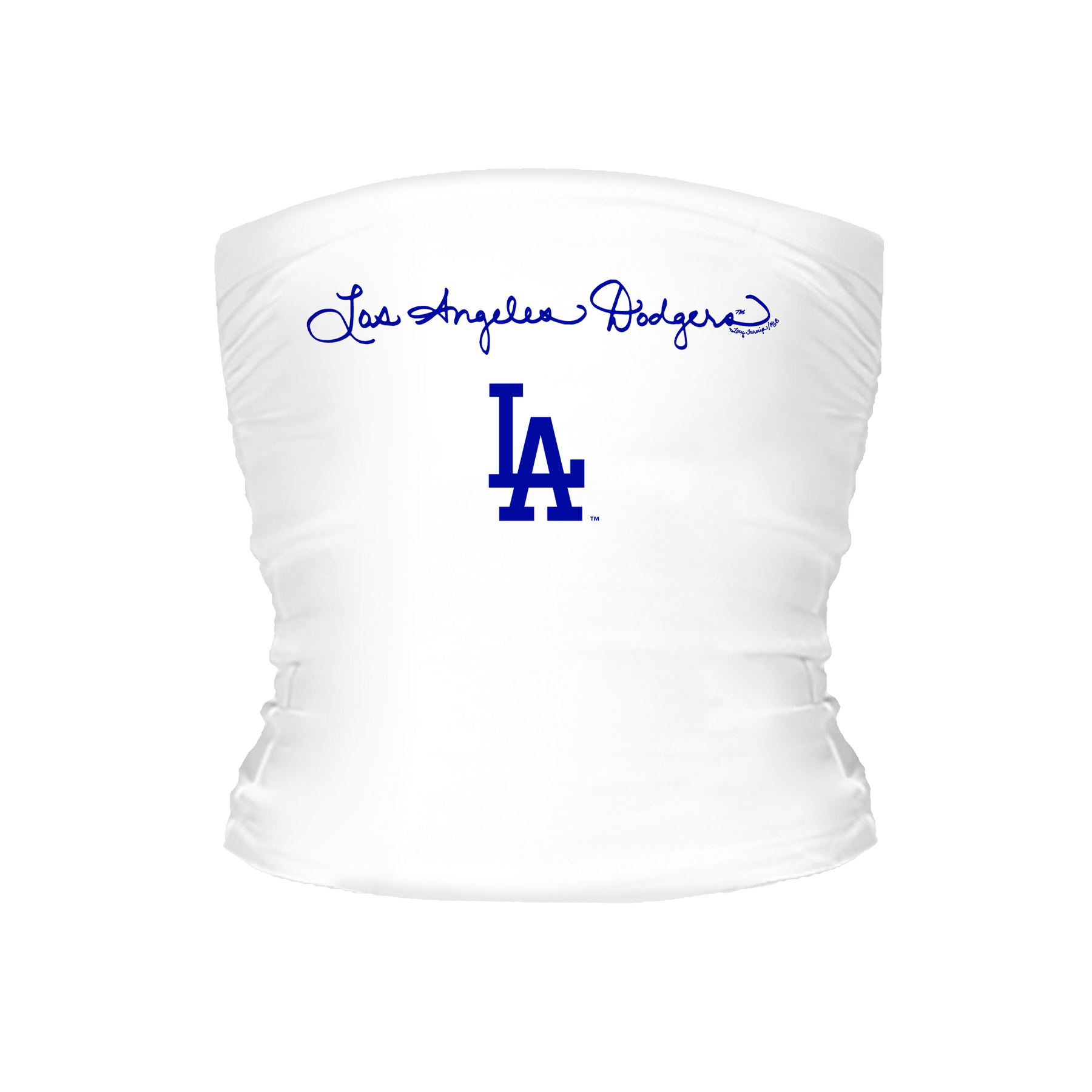 Los Angeles Dodgers Logo Script Tube Top - Tiny Turnip