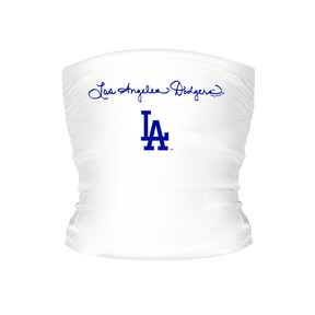 Los Angeles Dodgers Logo Script Tube Top - Tiny Turnip