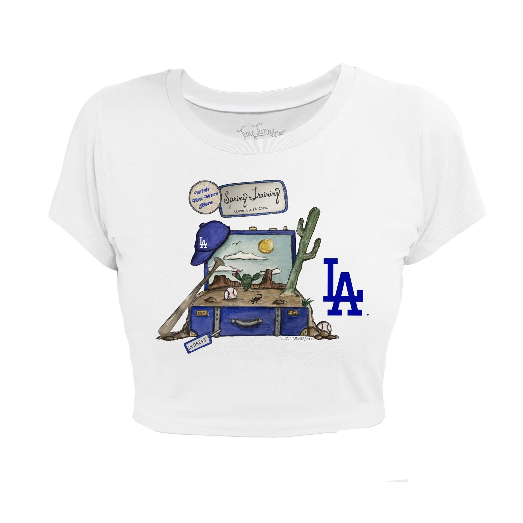 Los Angeles Dodgers Spring Training 2026 Riley Crop Tee - Tiny Turnip