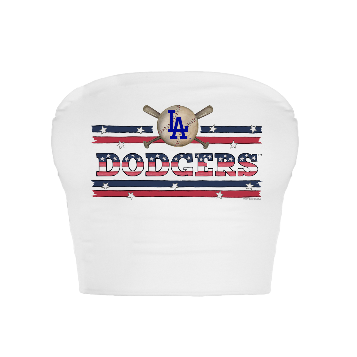 Los Angeles Dodgers Stars and Stripes Crop Tube Top