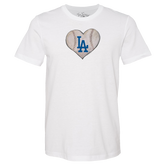 Los Angeles Dodgers Stitched Heart Unisex Tee Shirt - Tiny Turnip