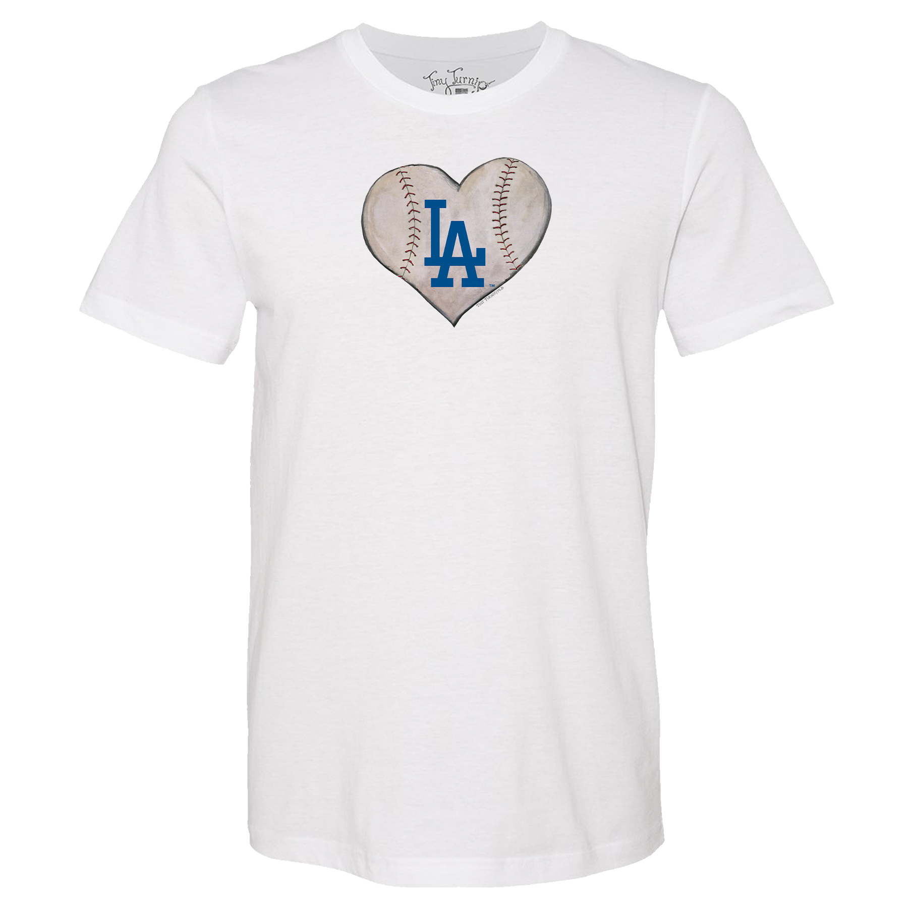 Los Angeles Dodgers Stitched Heart Unisex Tee Shirt - Tiny Turnip