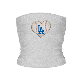Los Angeles Dodgers Stitched Heart Tube Top - Tiny Turnip