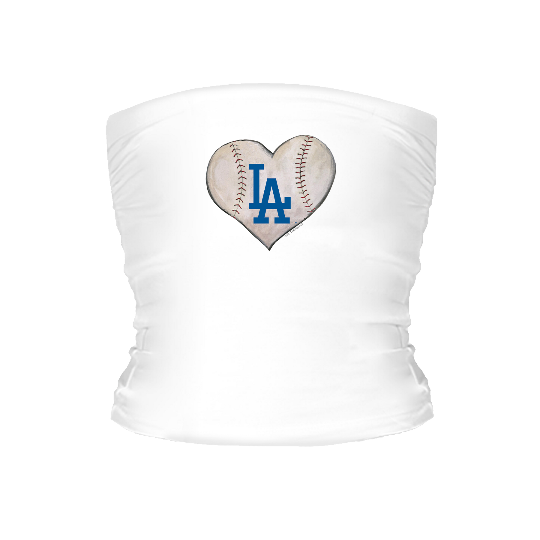 Los Angeles Dodgers Stitched Heart Tube Top - Tiny Turnip