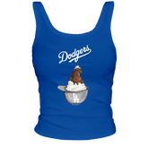 Los Angeles Dodgers Sundae Helmet Ribbed Tank - Tiny Turnip