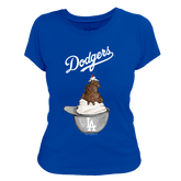 Los Angeles Dodgers Sundae Helmet Women's Tee Shirt