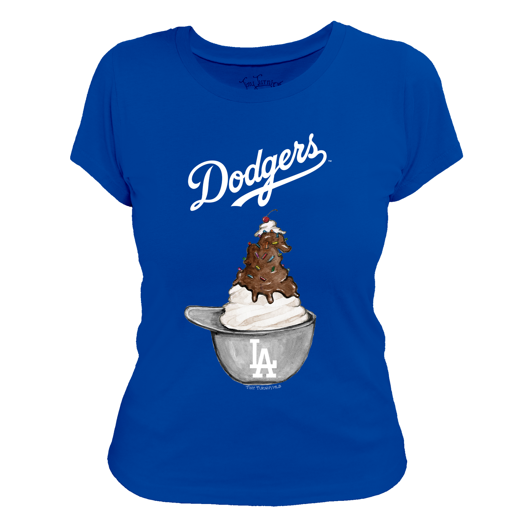 Los Angeles Dodgers Sundae Helmet Women's Tee Shirt