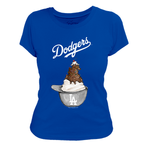 Los Angeles Dodgers Sundae Helmet Women's Tee Shirt