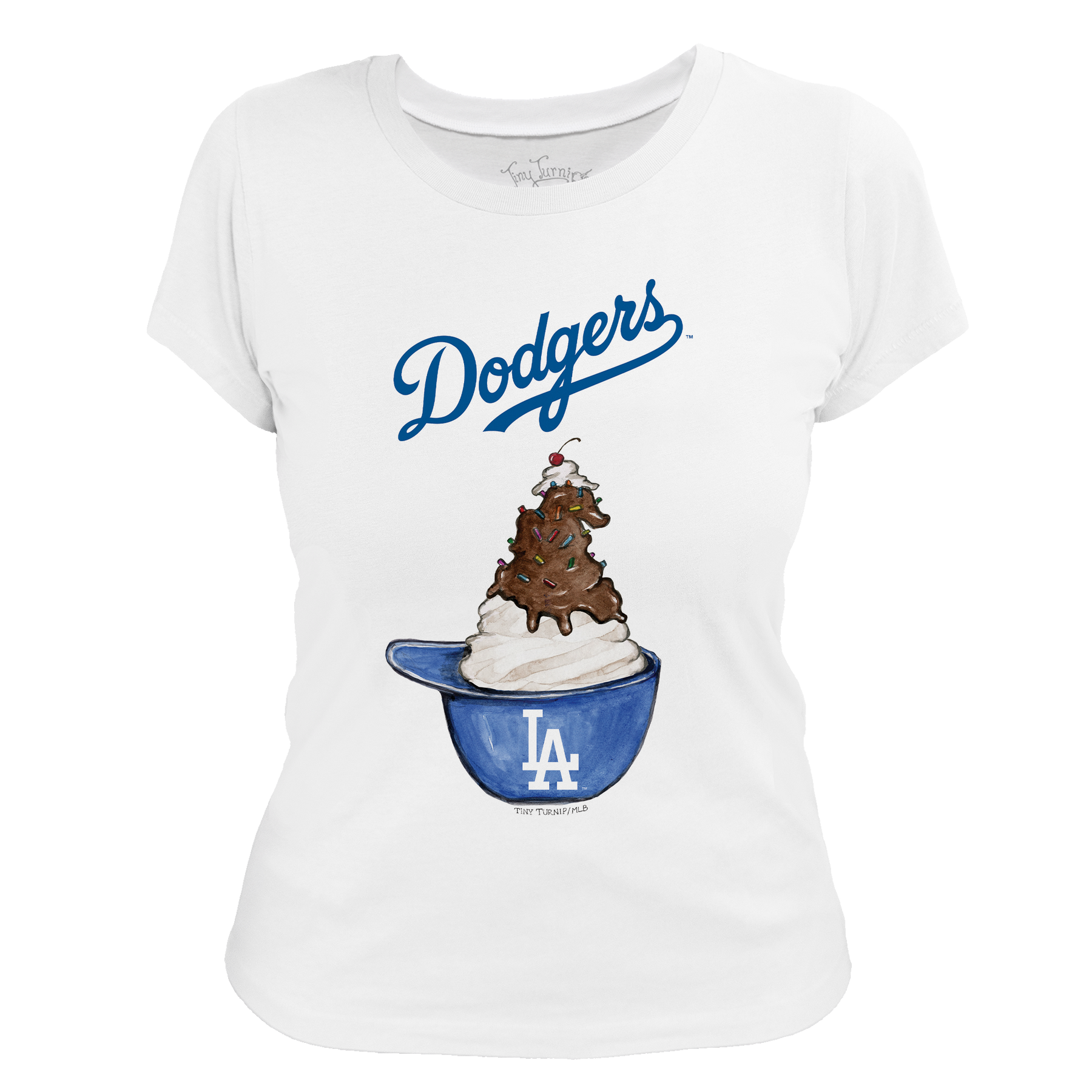 Los Angeles Dodgers Sundae Helmet Women's Tee Shirt