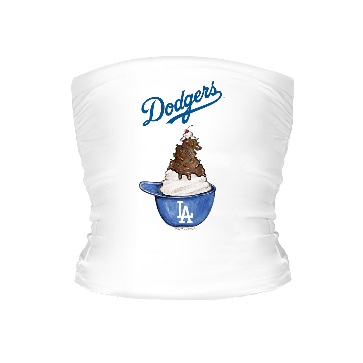 Los Angeles Dodgers Sundae Helmet Tube Top - Tiny Turnip