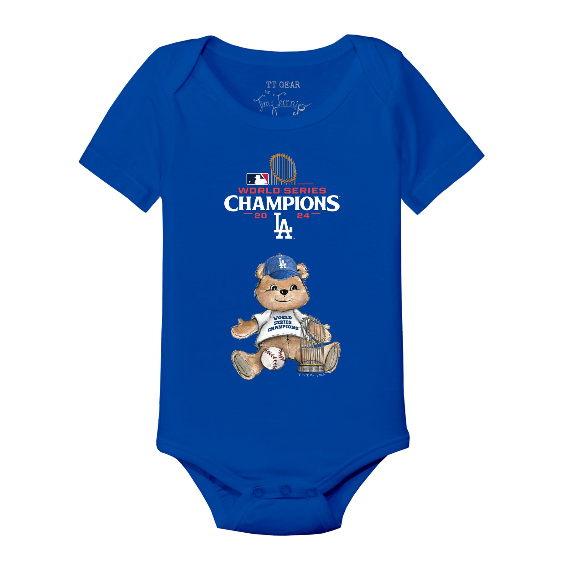 LA Dodgers World Series Teddy Short Sleeve Snapper