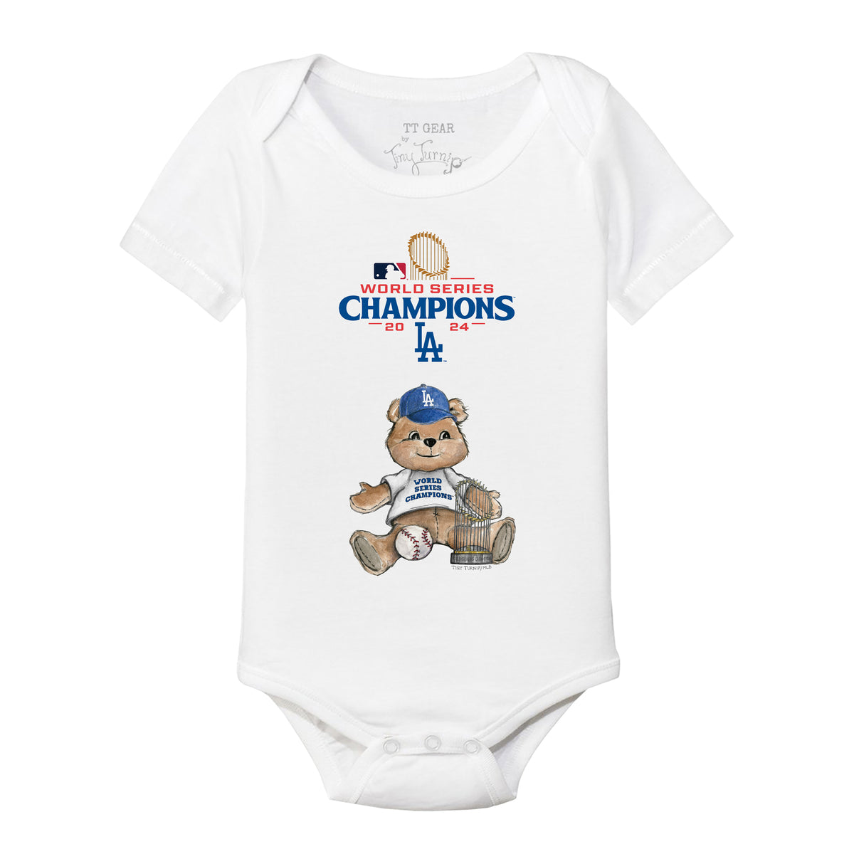 LA Dodgers World Series Teddy Short Sleeve Snapper