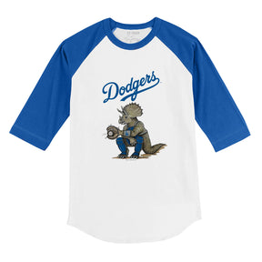 Los Angeles Dodgers Triceratops 3/4 Royal Blue Sleeve Raglan