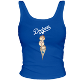 Los Angeles Dodgers Triple Scoop Ribbed Tank - Tiny Turnip