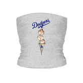 Los Angeles Dodgers Triple Scoop Tube Top - Tiny Turnip