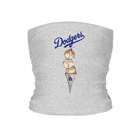 Los Angeles Dodgers Triple Scoop Tube Top - Tiny Turnip