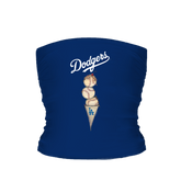 Los Angeles Dodgers Triple Scoop Tube Top - Tiny Turnip