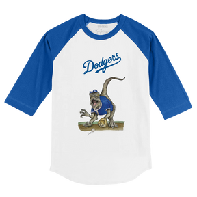 Los Angeles Dodgers Velociraptor 3/4 Royal Blue Sleeve Raglan