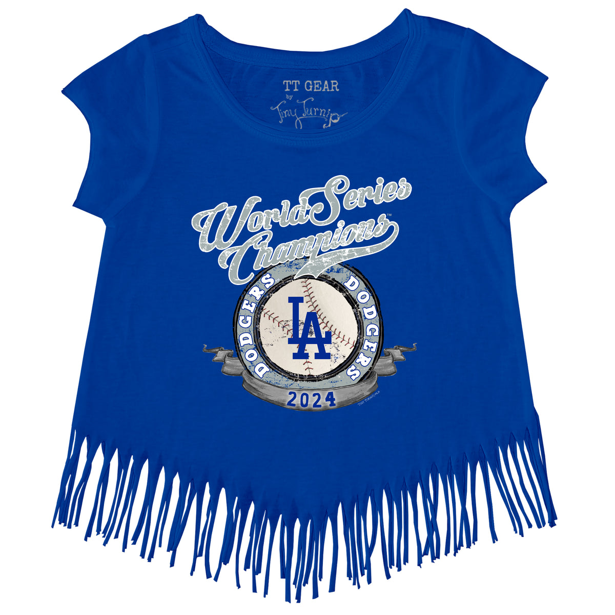 LA Dodgers Chelsea Freeman World Series Circle Fringe Tee